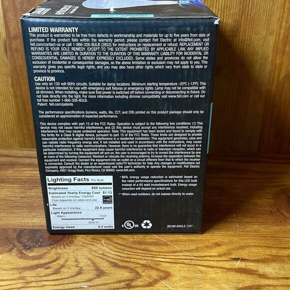 Feit Electric 65 Watt uses 9.4w LED 1 BR40 Flood light - Picture 4 of 5